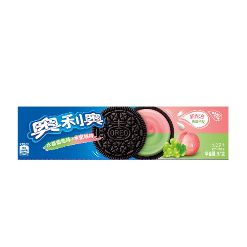 Delicious Oreo White Grape & Peach Dual-Fruit Flavor Cookies 97g